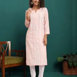 Women Embroidery Straight Kurta-image-44