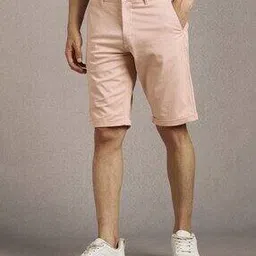 louis philippe Men Slim Fit Flat-Front Denim Shorts -picture-41
