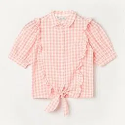 fame forever by lifestyle Girls Checked Regular Fit Top-picture-4