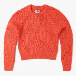 Geometric Knit Round-Neck Pullover-picture-46