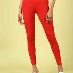 Women Ankle-Length Leggings with Elasticated Waist-image-33
