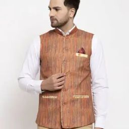 Men Textured Regular Fit Nehru Jacket-picture-33