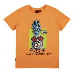 Tropical Print Round-Neck T-shirt-image-80