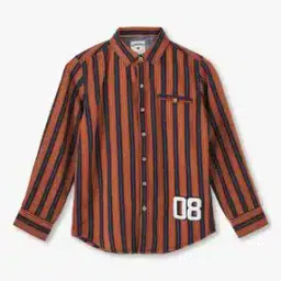 Boys Striped Regular Fit Shirt-image-73