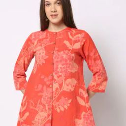 Women Floral Print Handkerchief Tunic-image-86