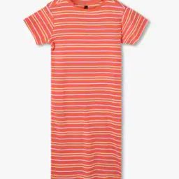 Girls Striped A-Line Dress-image-65
