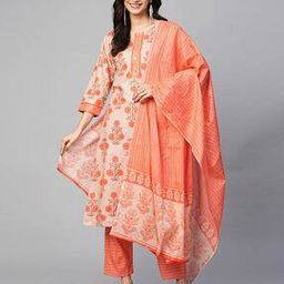 Women Floral Print Straight Kurta Set-image-44