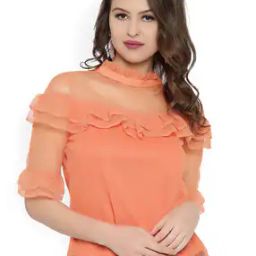 Lace Top with Ruffled Neckline-picture-27