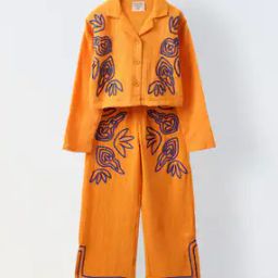 Girls Embroidered Shirt & Pants Set-image-33