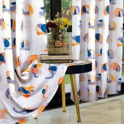 Set of 2 Printed Eyelet Window Curtains-41