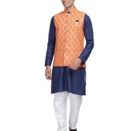 Men Geometric Print Regular Fit Nehru Jacket-image-32