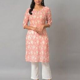 aurelia Floral Print Straight Kurta-picture-10
