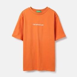 Boys Typographic Print Regular Fit Round-Neck T-Shirt-image-19