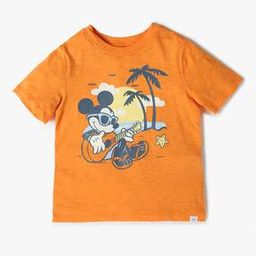 Micky Mouse Print Crew-Neck T-Shirt-image-69