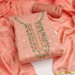 Women Self-design Unstitched Dress Material-image-4