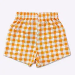 Checked Shorts with Elasticated Drawstring Waist-picture-22