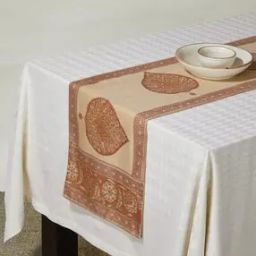Floral Print Table Runner with Contrast Border-image-18