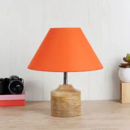 Wooden Base Lighting Lamp with Cotton Shade-picture-18