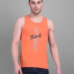 Men Regular Fit Typographic Sleeveless Vest with Scoop Neck-image-52
