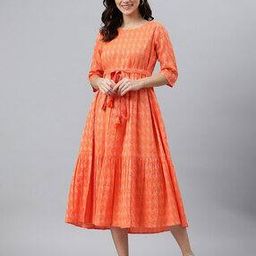 janasya Printed Tiered Dress-picture-12