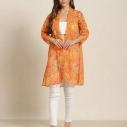 Floral Print Shrug with 3/4th Sleeves-image-59