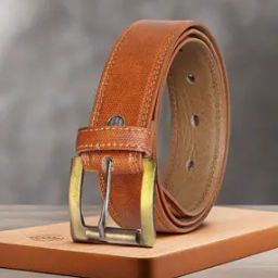 Men Croc-Embossed Belt with Buckle Closure-image-25
