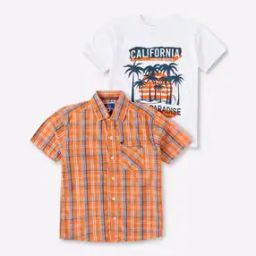 Checked Shirt with T-shirt-image-52
