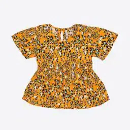 Animal Print Peplum Top-image-5