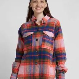 Women Checked Regular Fit Shirt with Flap Pockets-image-88