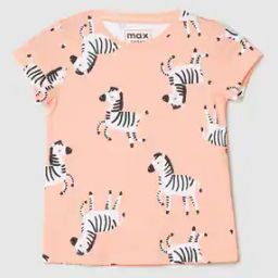 Girls Regular Fit Printed Round-Neck T-Shirt-image-101
