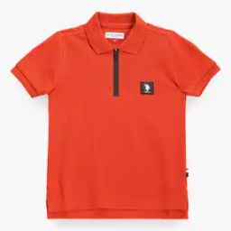 Boys Regular Fit Polo T-Shirt with Ribbed Hem-image-28