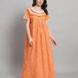 Floral Print V-Neck Nighti-image-99