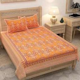 Printed Single Bedsheet with 2 Pillow Covers-13