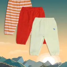 Pack of 3 Printed Cotton Joggers-image-79