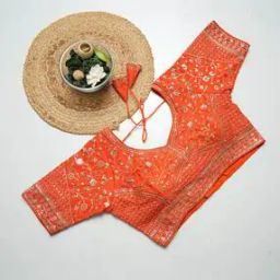 Women Embroidered Back Open Blouse-picture-24