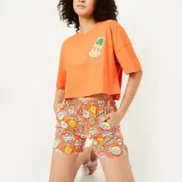 max Women Graphic Print Top & Shorts Set-picture-25