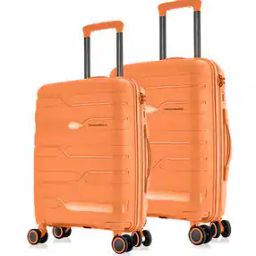 Set of 2 Paris Number Lock Trolley Bags - M | L-7