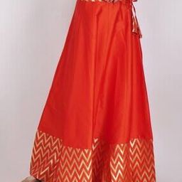 Women Chevron Print Flared Skirt-picture-22