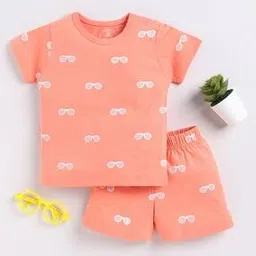 Boy Graphic Print Shorts & T-Shirt Set-image-5
