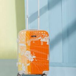 Men Graphic Print Trolly Bags with Number Lock-22