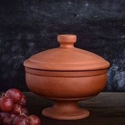 Terracotta Serving Bowl With Joint Stand-image-47