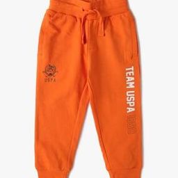 Boys Mid-Rise Joggers with Placement Brand Print-image-43