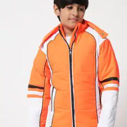 Colourblock Quilted Jacket with Zipper Pockets-picture-9
