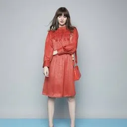 vero moda Embroidered Fit & Flare Dress-picture-36