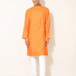 Striped Mandarin Collar Long Kurta-image-36