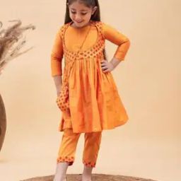 Printed Flared Kurta Set-image-73