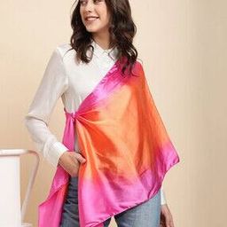 Women Ombre-Dyed Satin Scarf-image-82