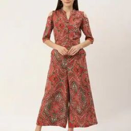 Printed Jumpsuit with Insert Pockets-image-66