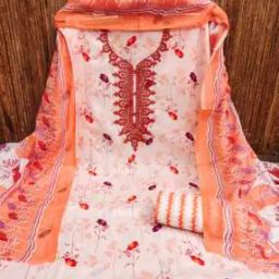 Women Floral Print Unstitched Dress Material-image-25