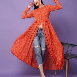 Women Block Print Slim Fit Tunic-image-30